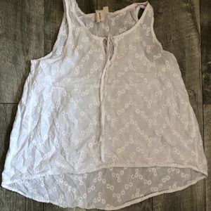 White dressier sleeveless top